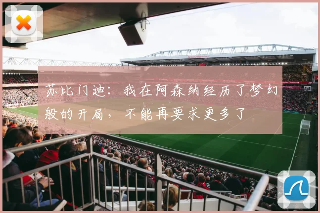 苏比门迪：我在阿森纳经历了梦幻般的开局，不能再要求更多了